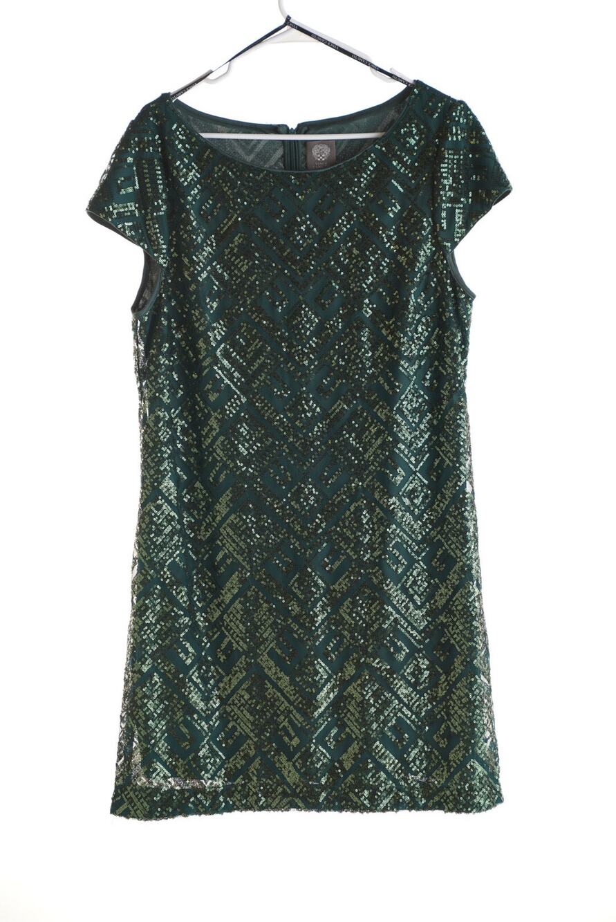 Vince Camuto Emerald Green Sequin Mini Dress